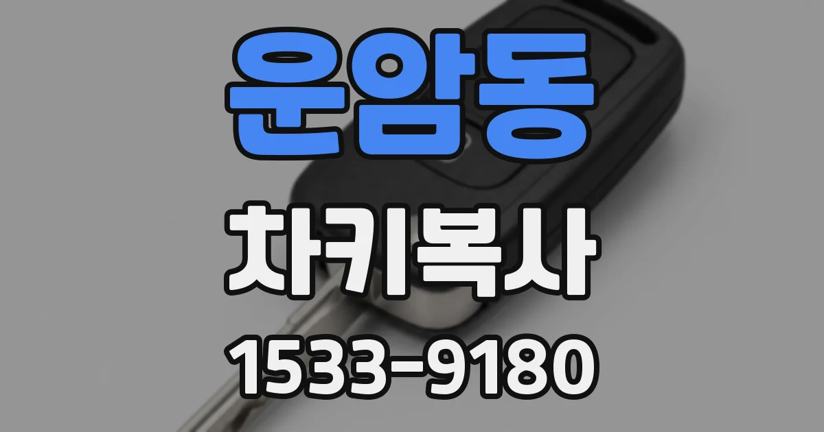 운암동 차키복사