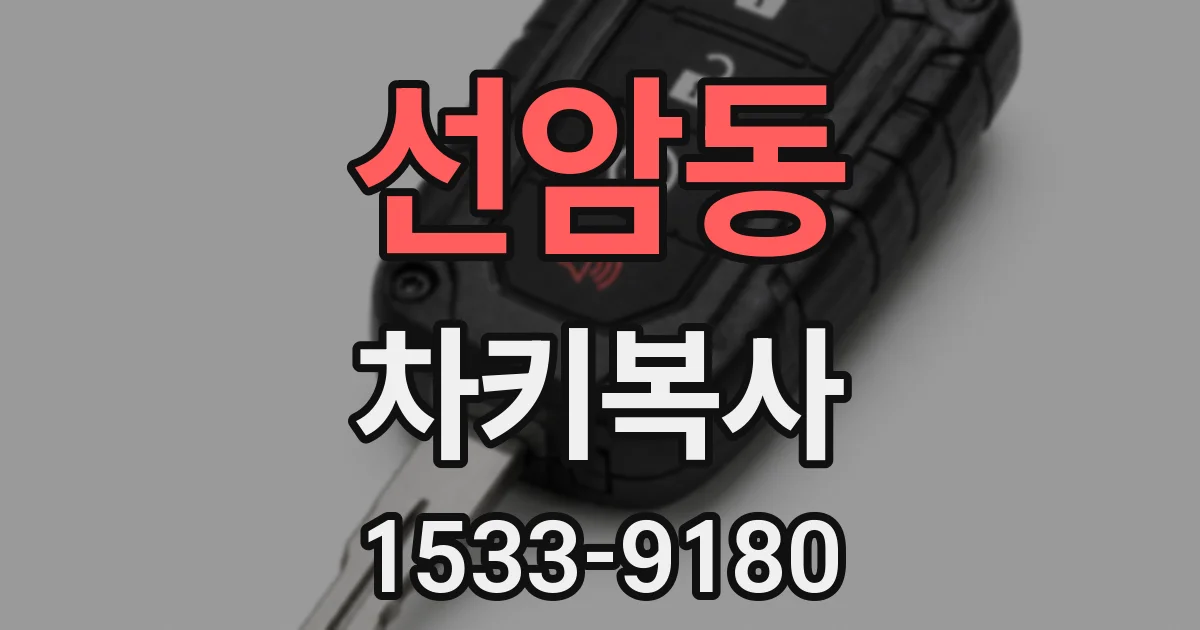 선암동 차키복사