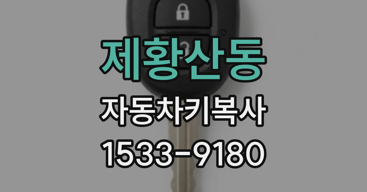 제황산동 자동차키복사