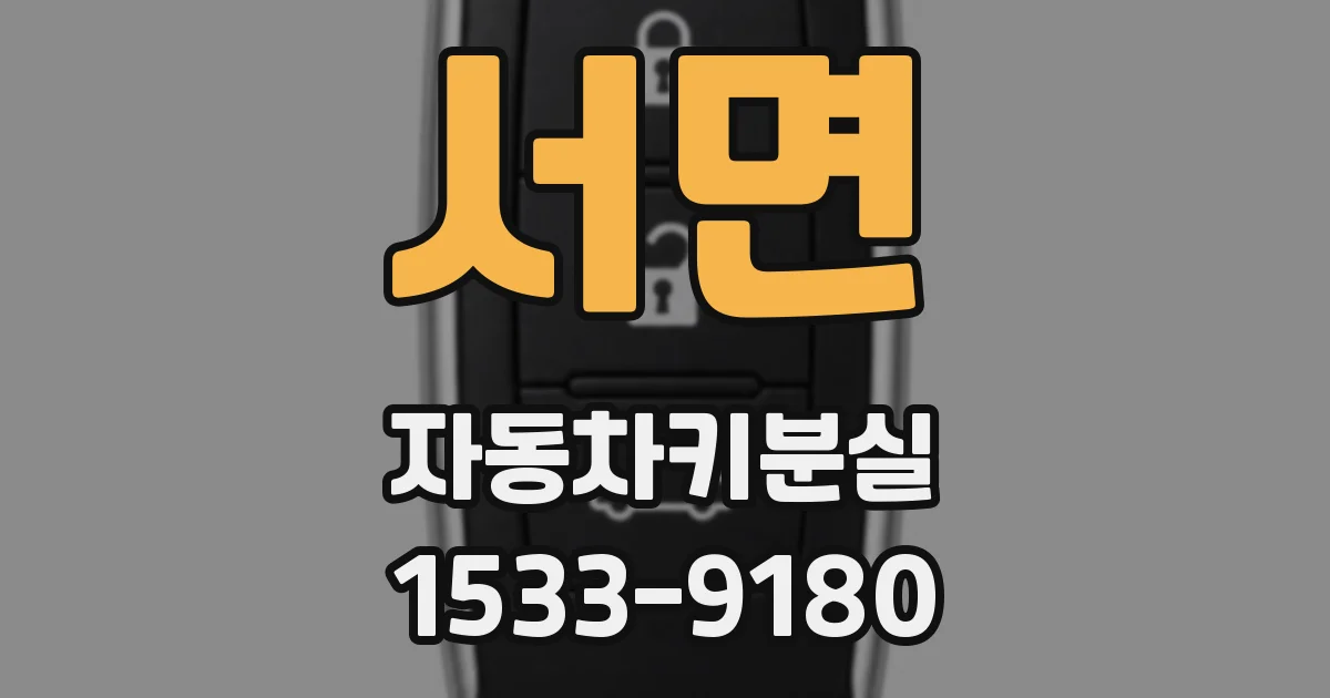 서면 자동차키분실