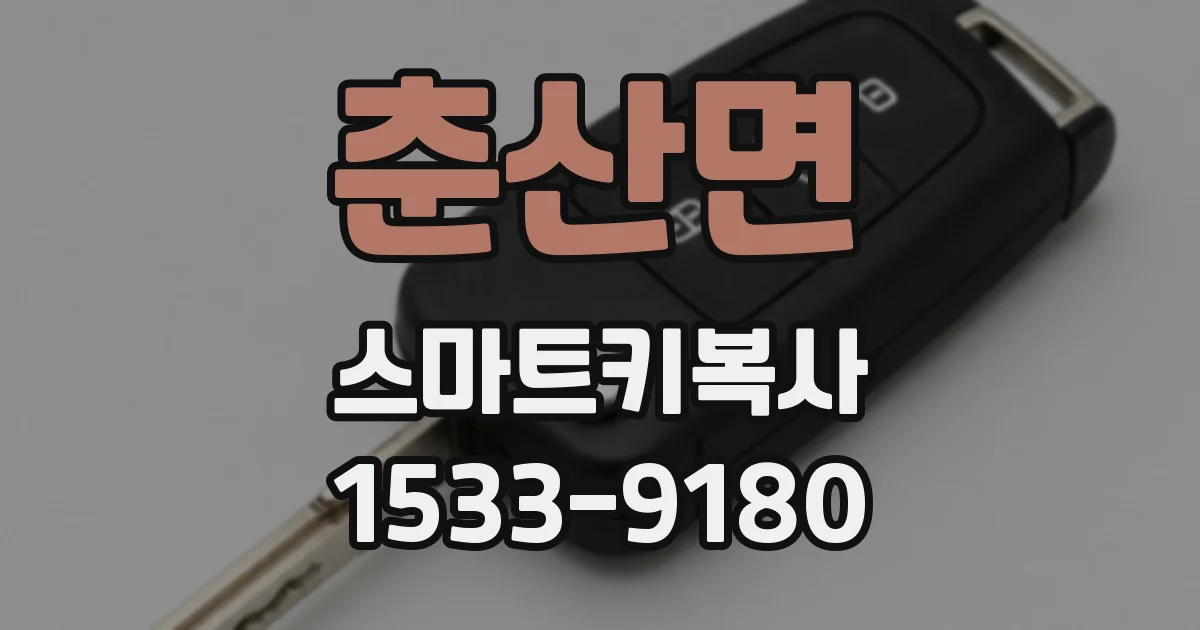 춘산면 스마트키복사