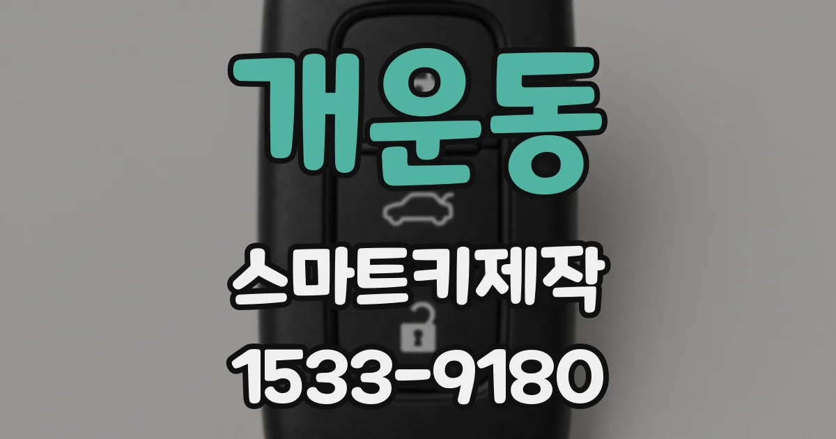 개운동 스마트키제작