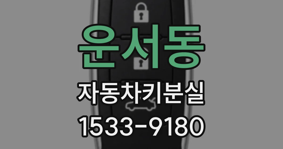 운서동 자동차키분실