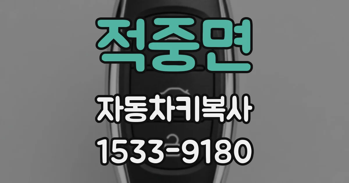적중면 자동차키복사