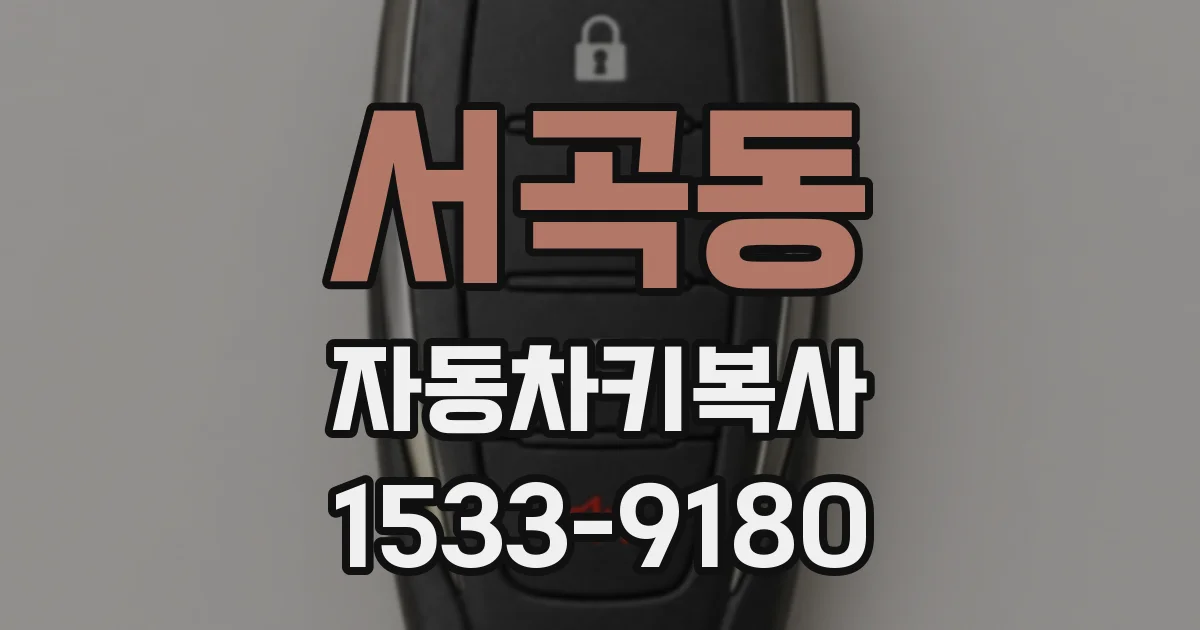 서곡동 자동차키복사