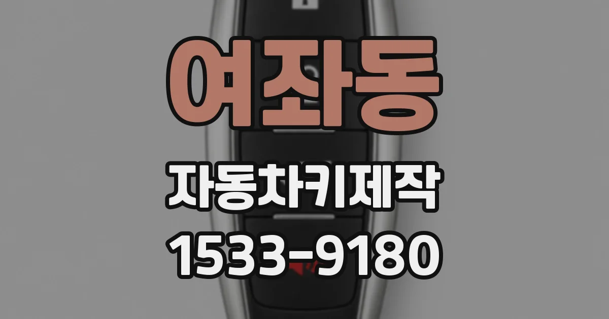 여좌동 자동차키제작
