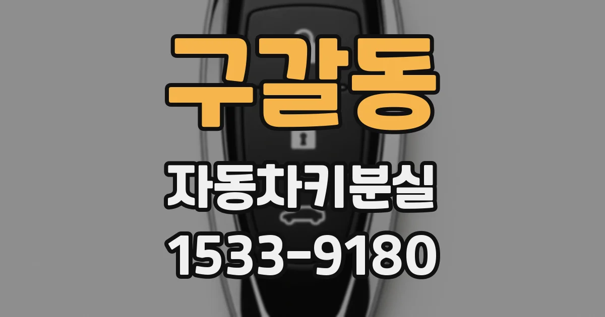 구갈동 자동차키분실