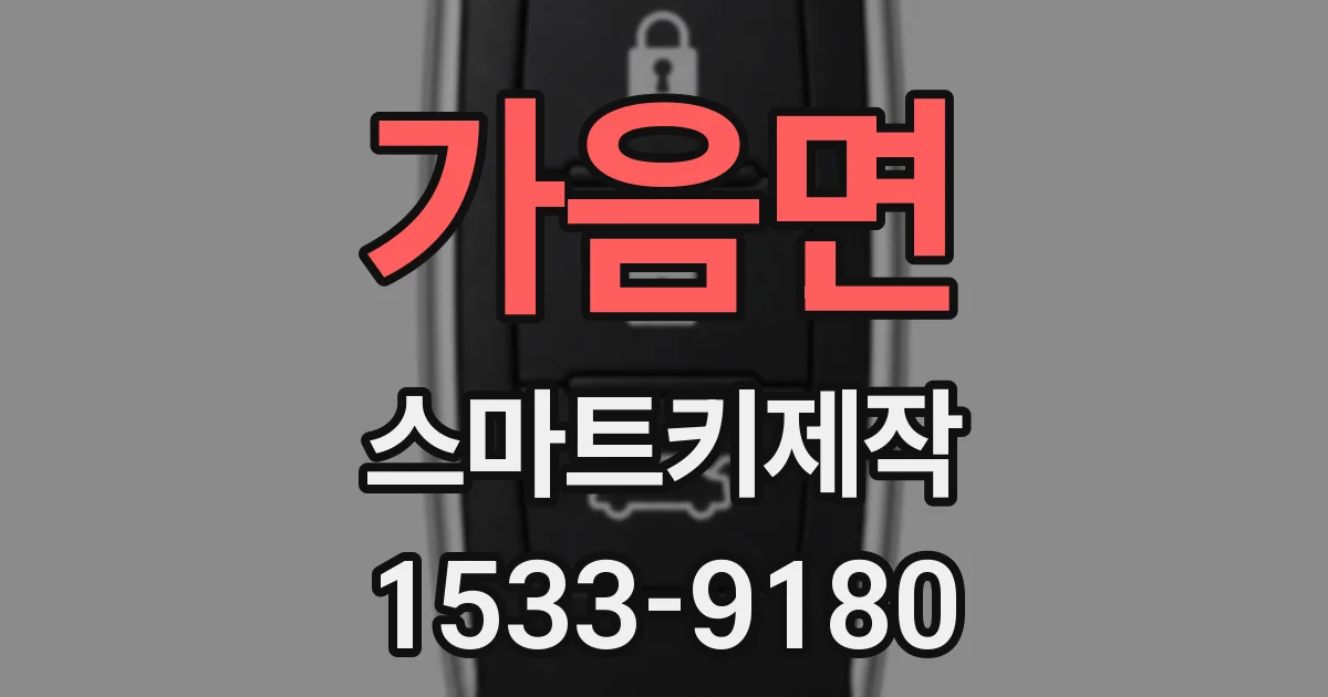 가음면 스마트키제작