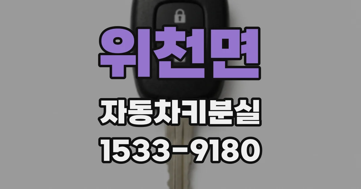 위천면 자동차키분실