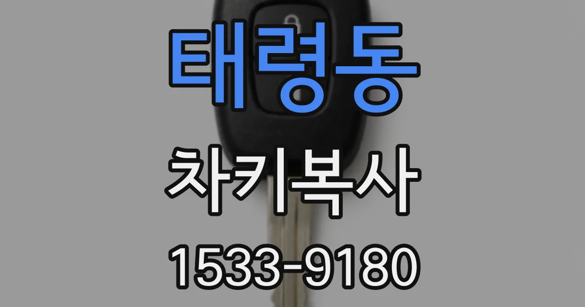 태령동 차키복사