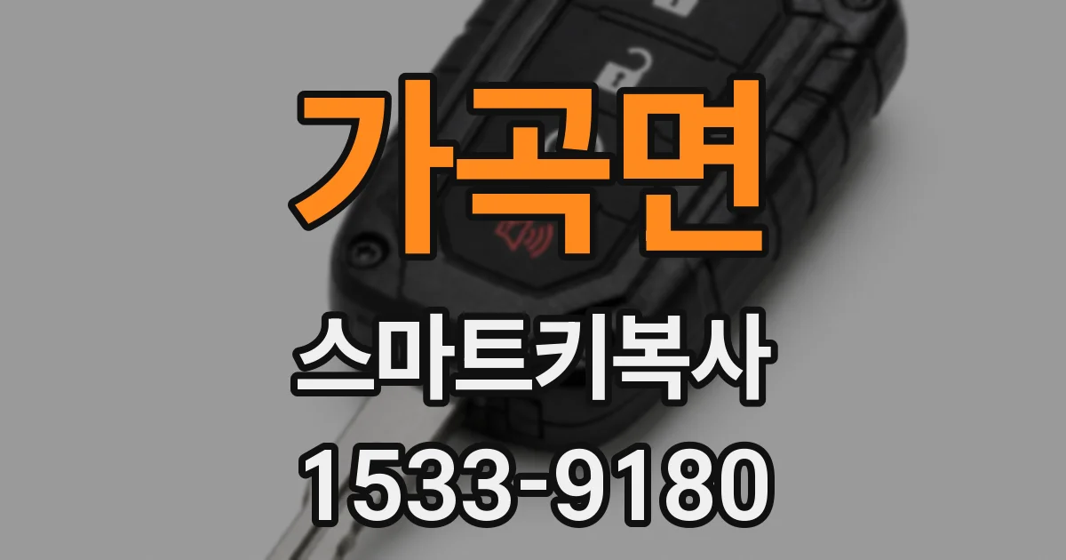 가곡면 스마트키복사