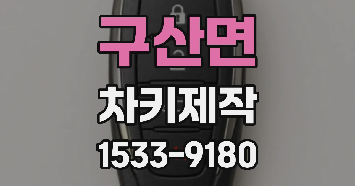 구산면 차키제작
