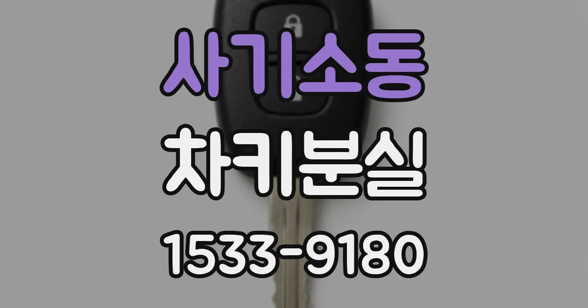 사기소동 차키분실