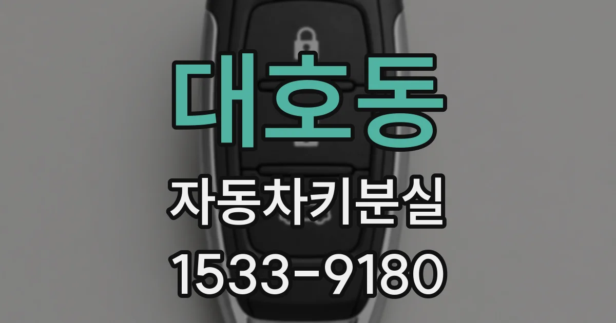 대호동 자동차키분실
