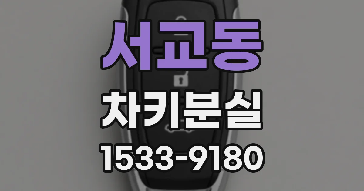 서교동 차키분실