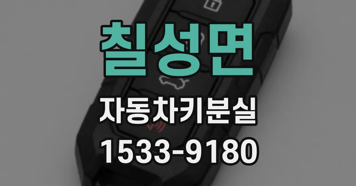 칠성면 자동차키분실