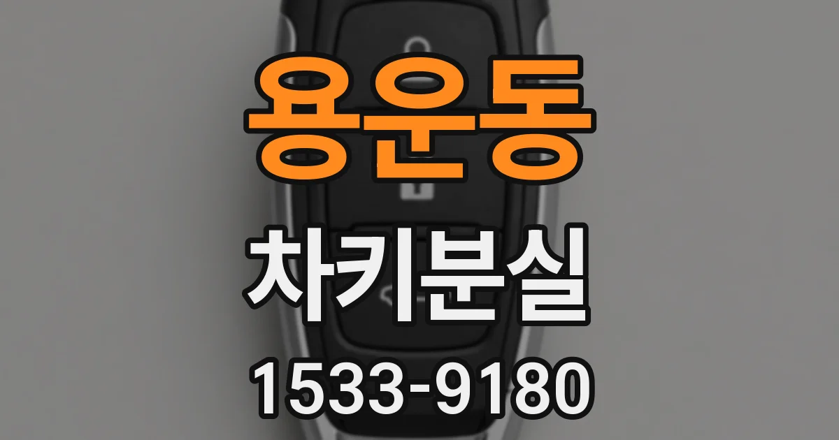 용운동 차키분실
