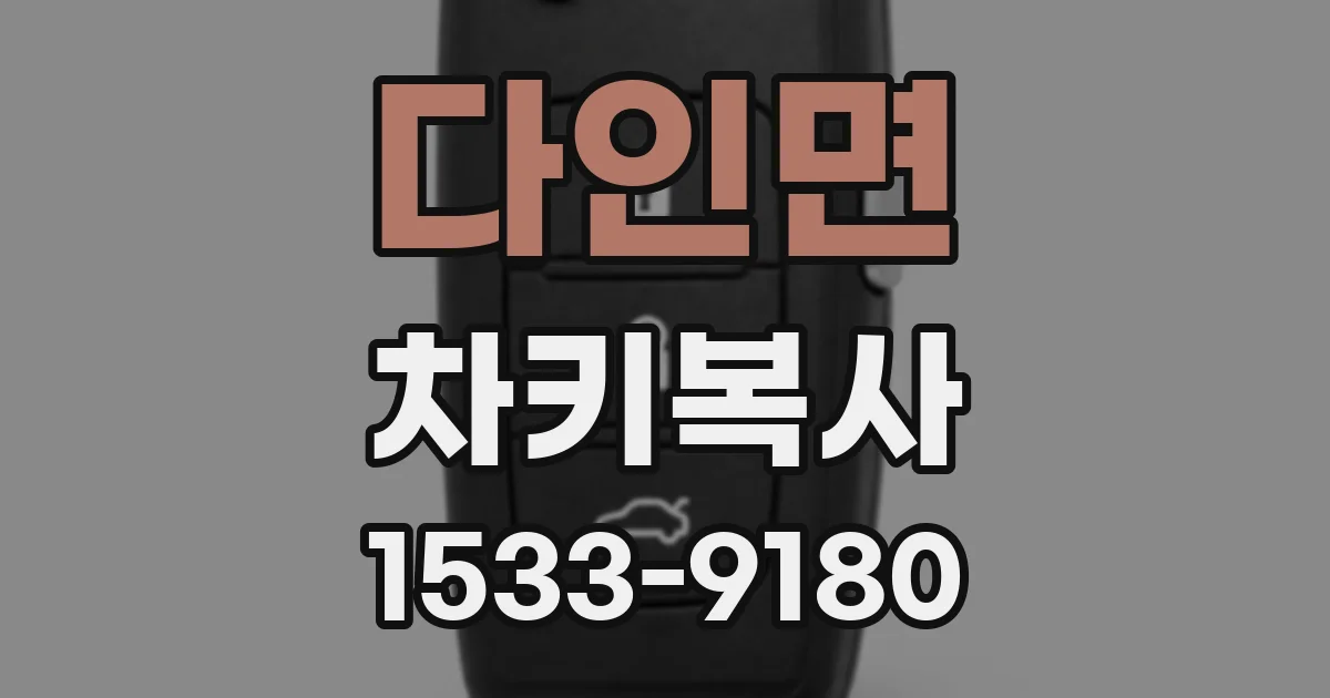 다인면 차키복사