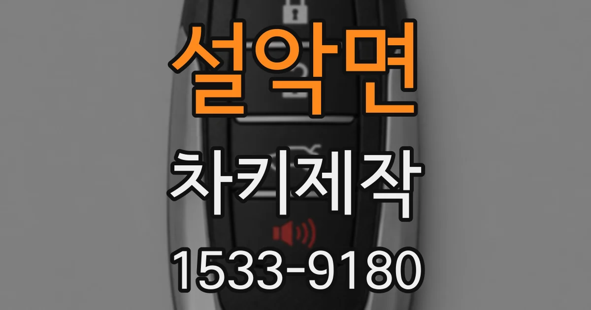 설악면 차키제작