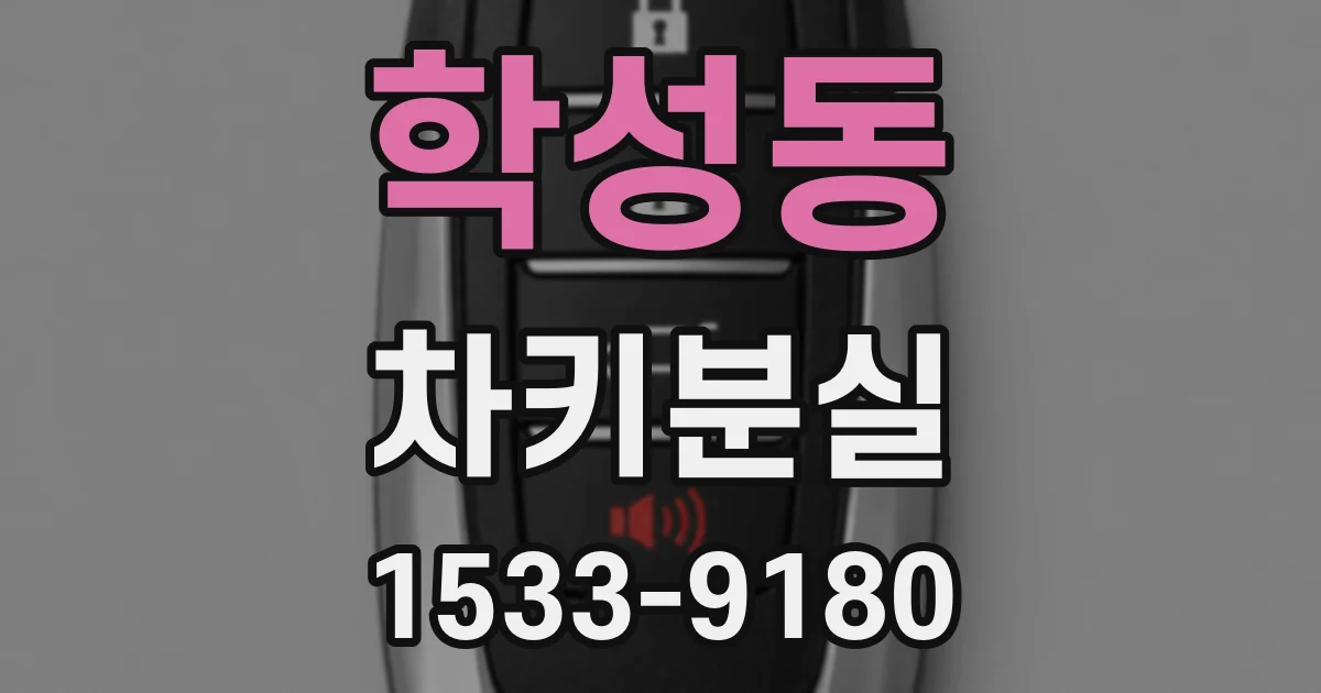 학성동 차키분실