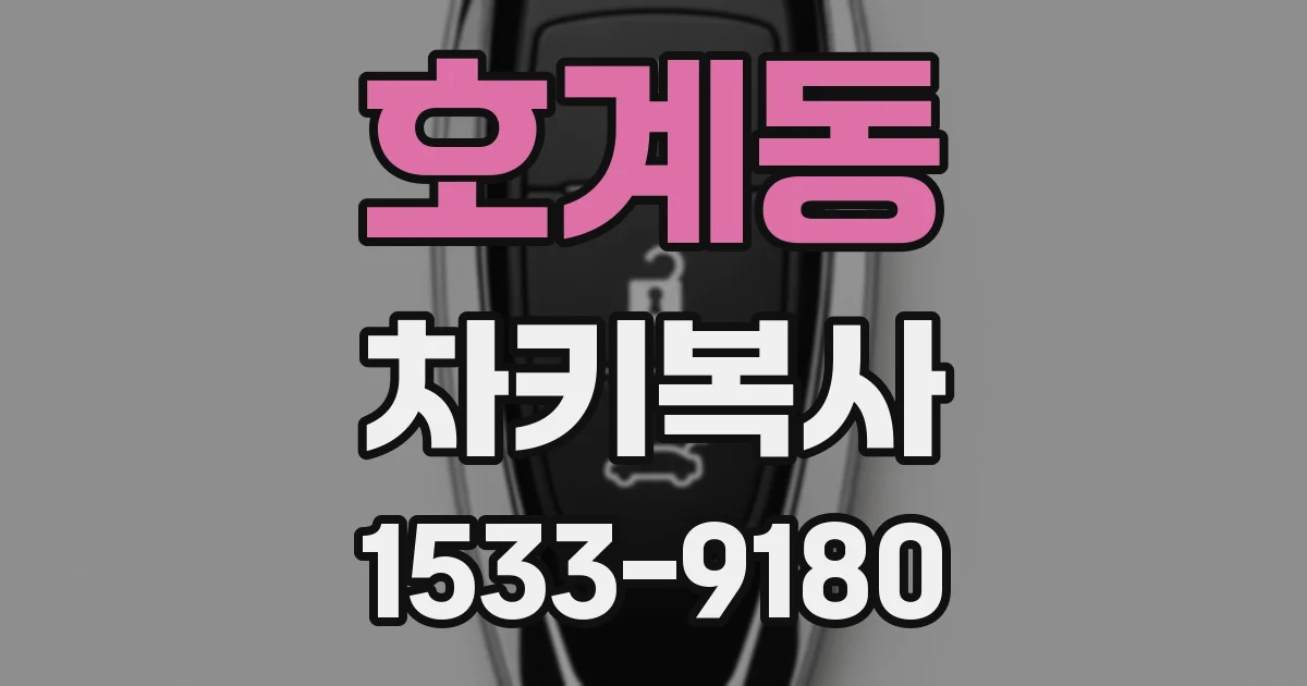 호계동 차키복사