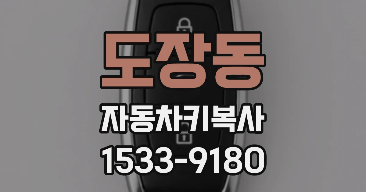 도장동 자동차키복사