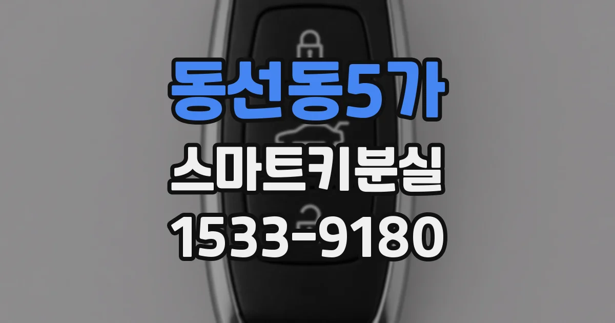 동선동5가 스마트키분실