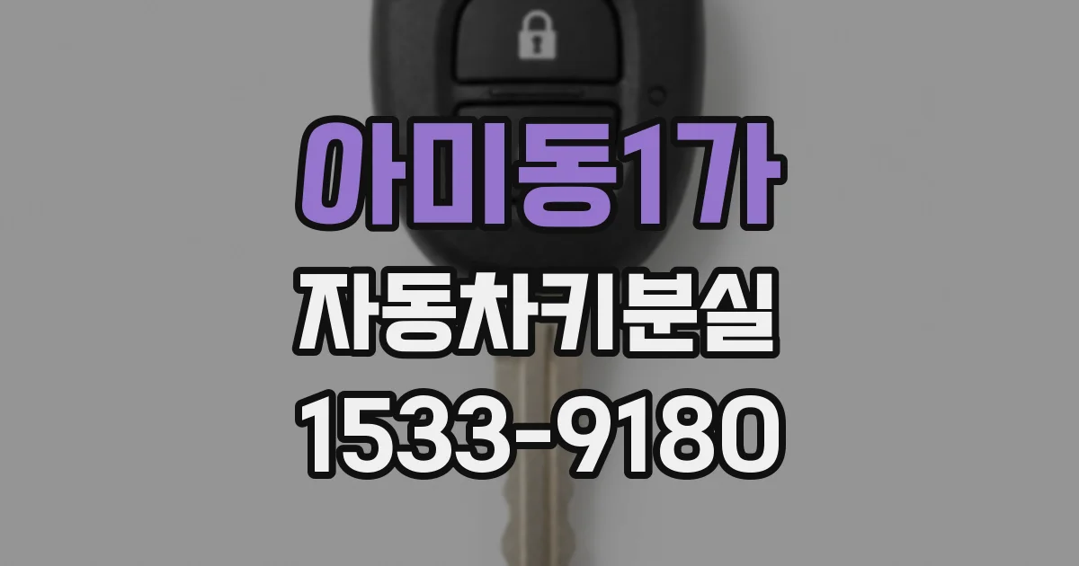 아미동1가 자동차키분실