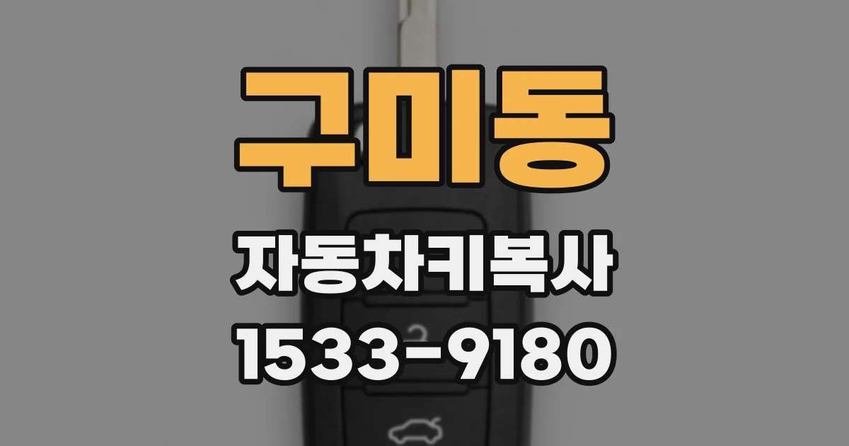 구미동 자동차키복사