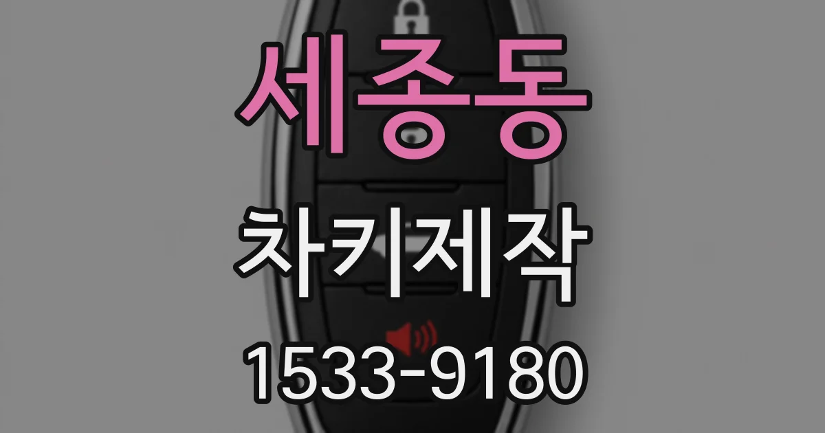 세종동 차키제작