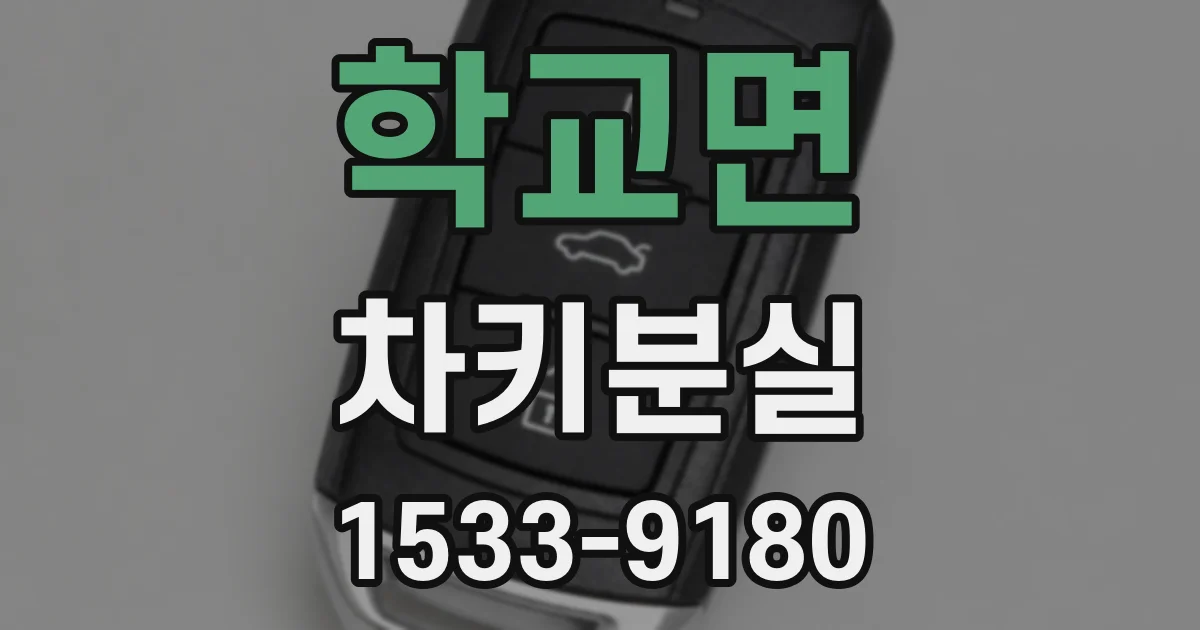 학교면 차키분실