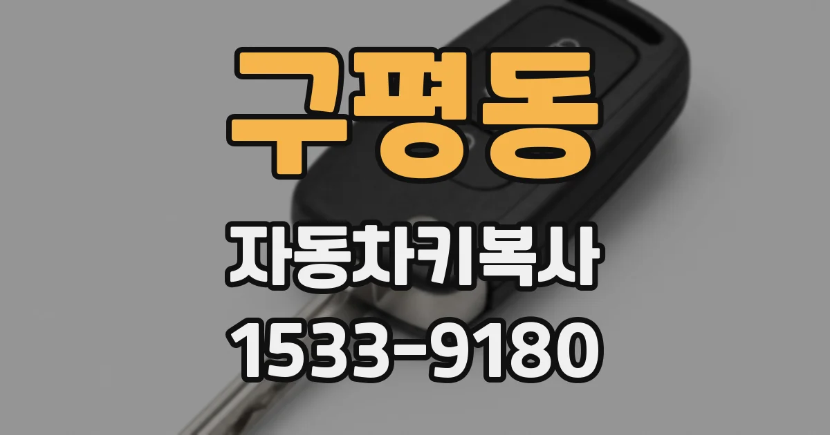 구평동 자동차키복사