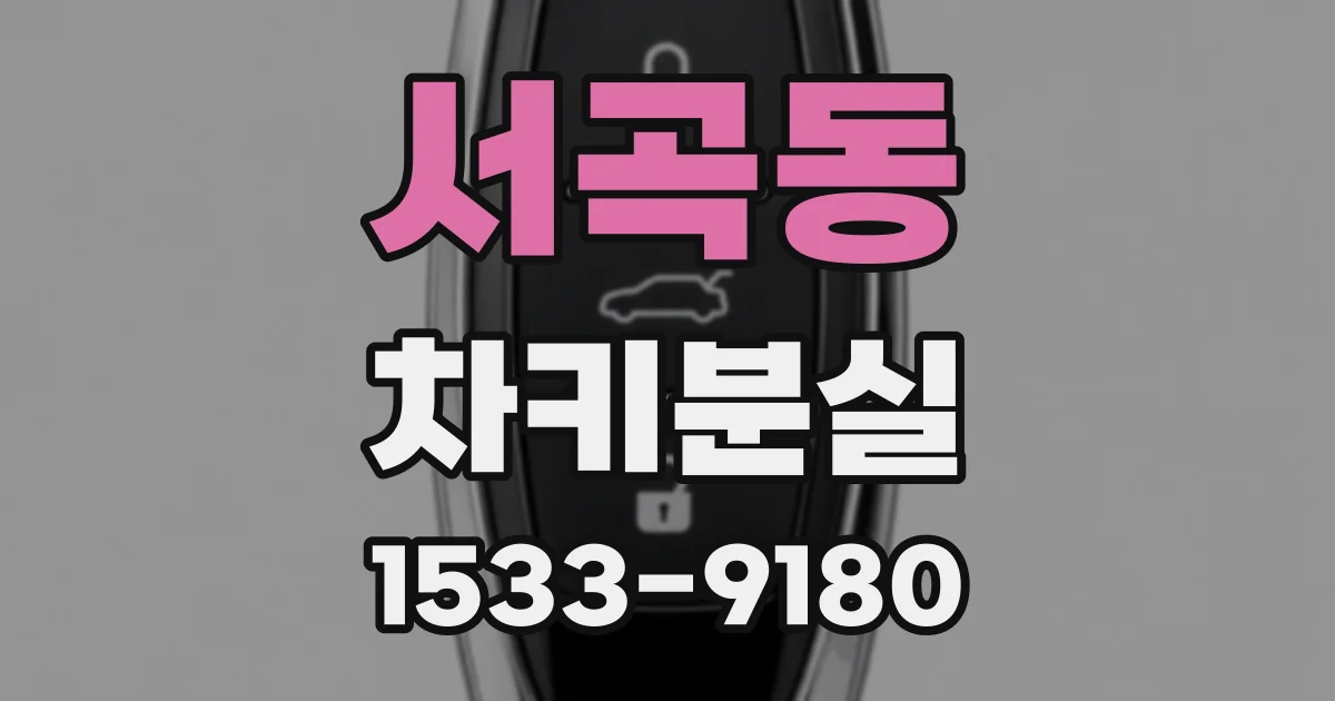 서곡동 차키분실