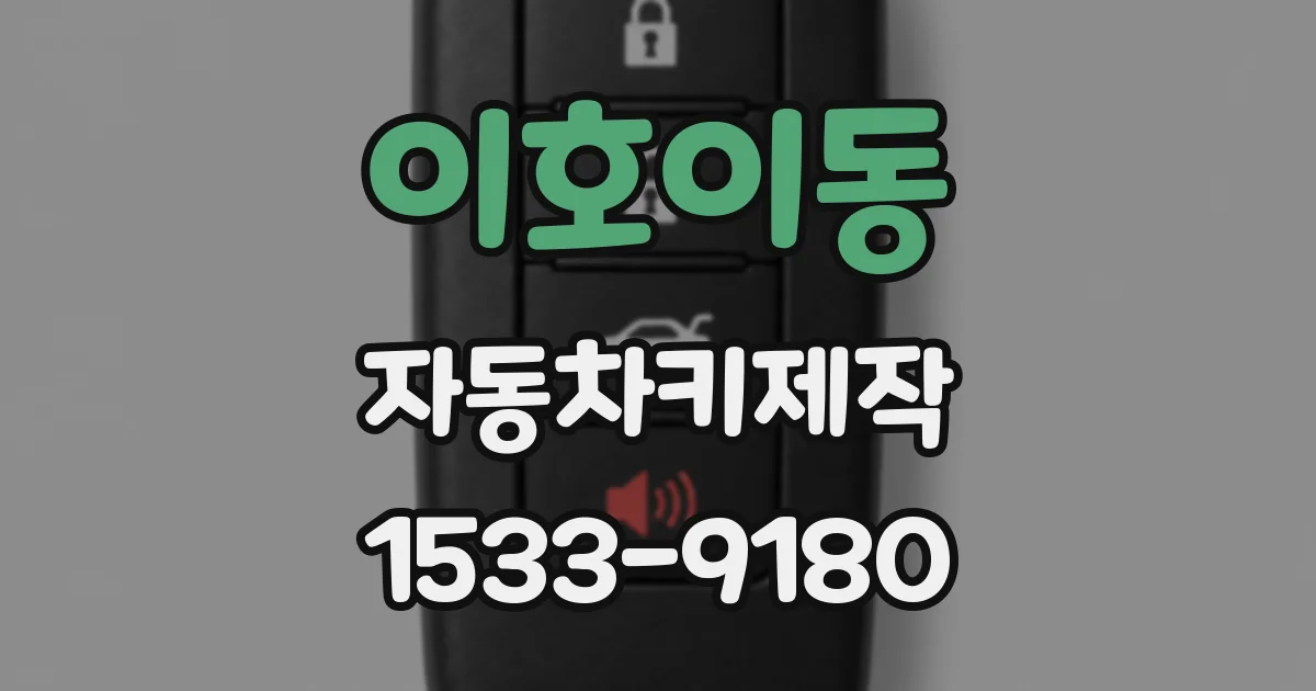 이호이동 자동차키제작
