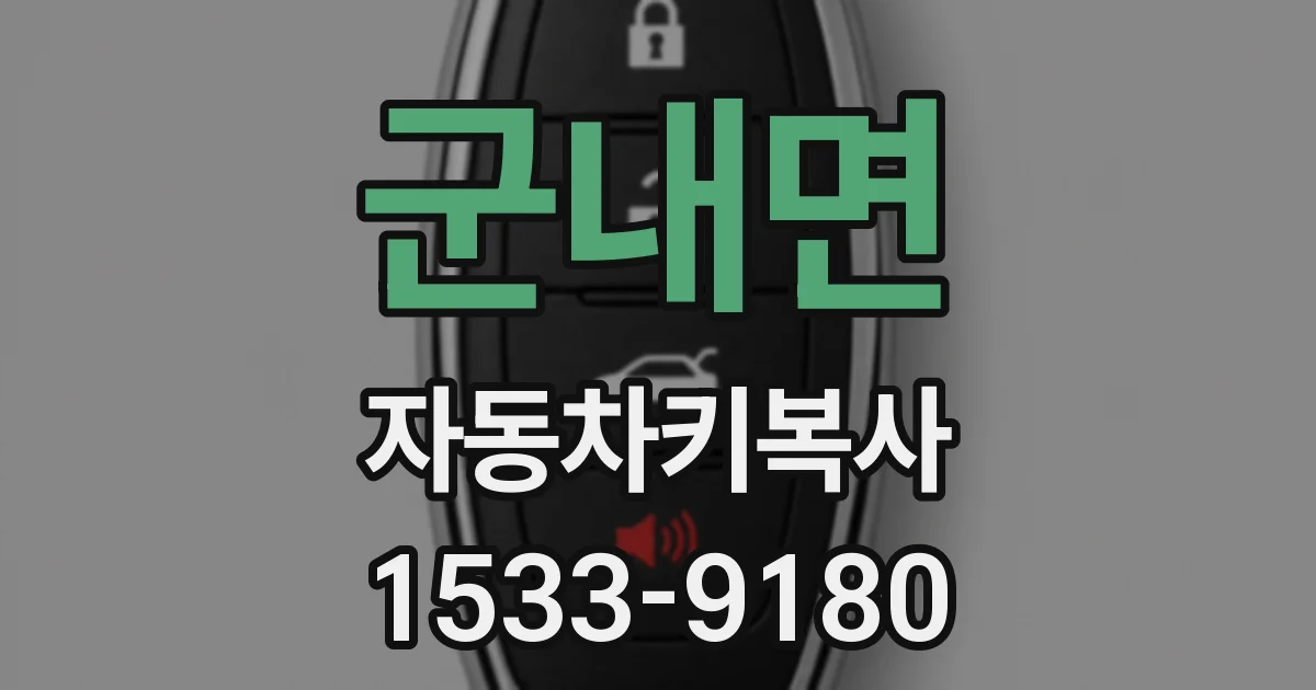 군내면 자동차키복사