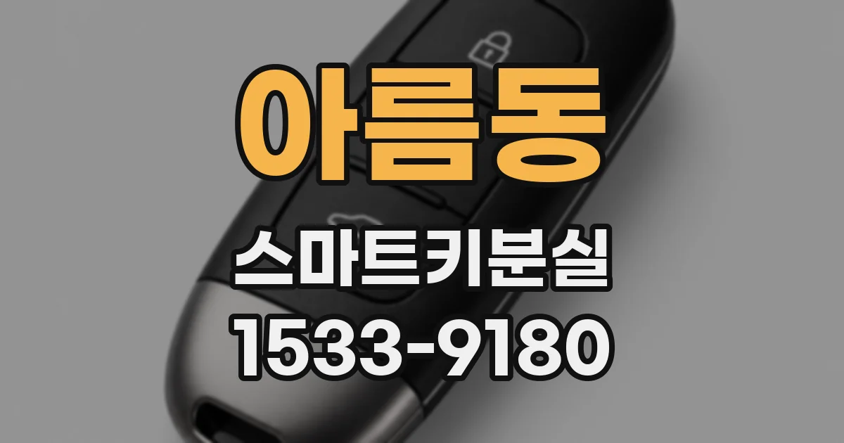 아름동 스마트키분실