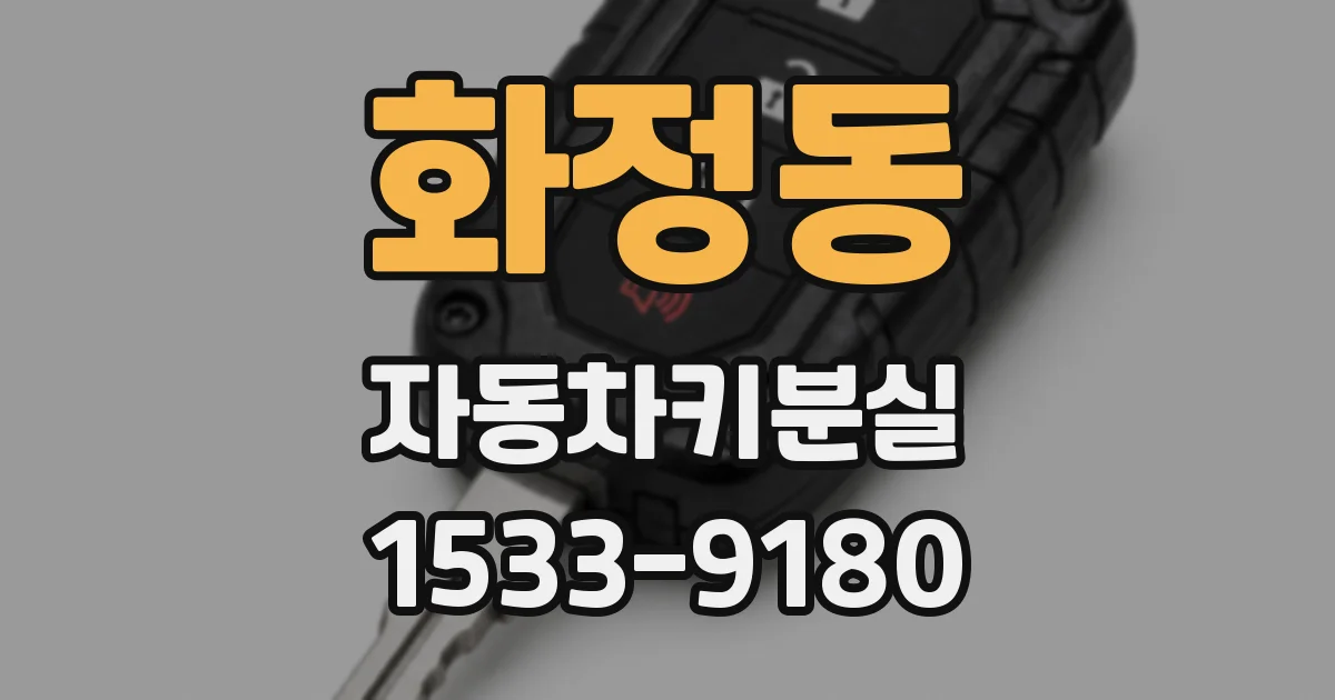 화정동 자동차키분실