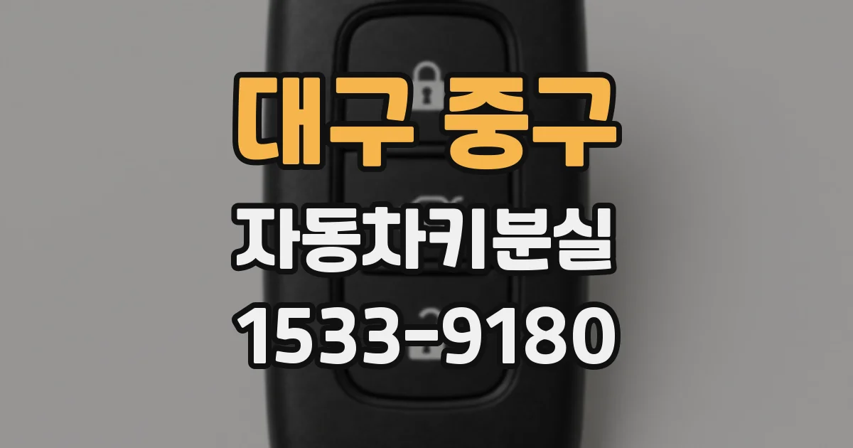 대구 중구 자동차키분실