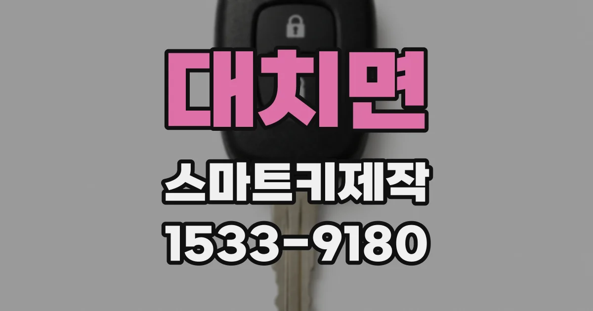 대치면 스마트키제작
