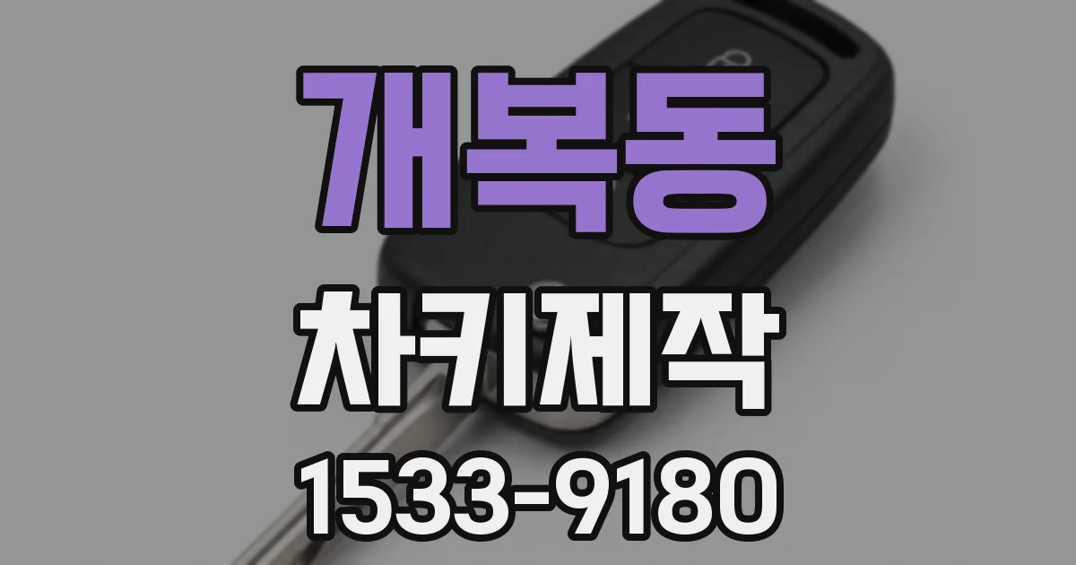 개복동 차키제작