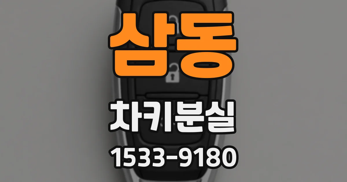 삼동 차키분실
