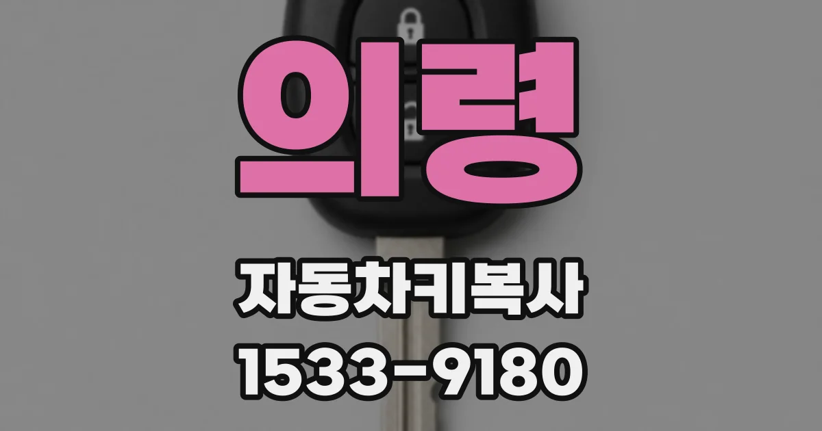 의령 자동차키복사