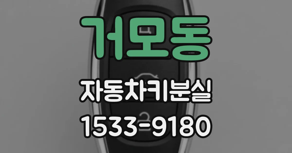 거모동 자동차키분실