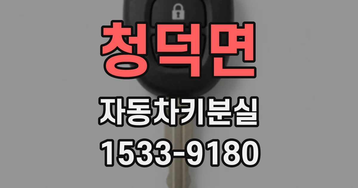 청덕면 자동차키분실