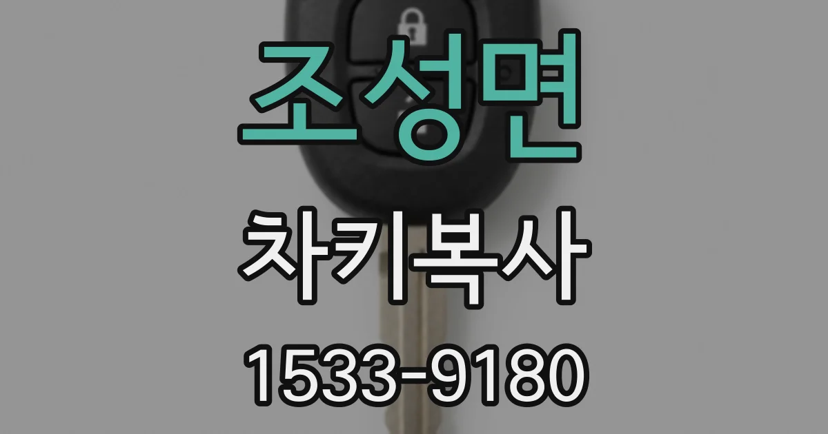 조성면 차키복사
