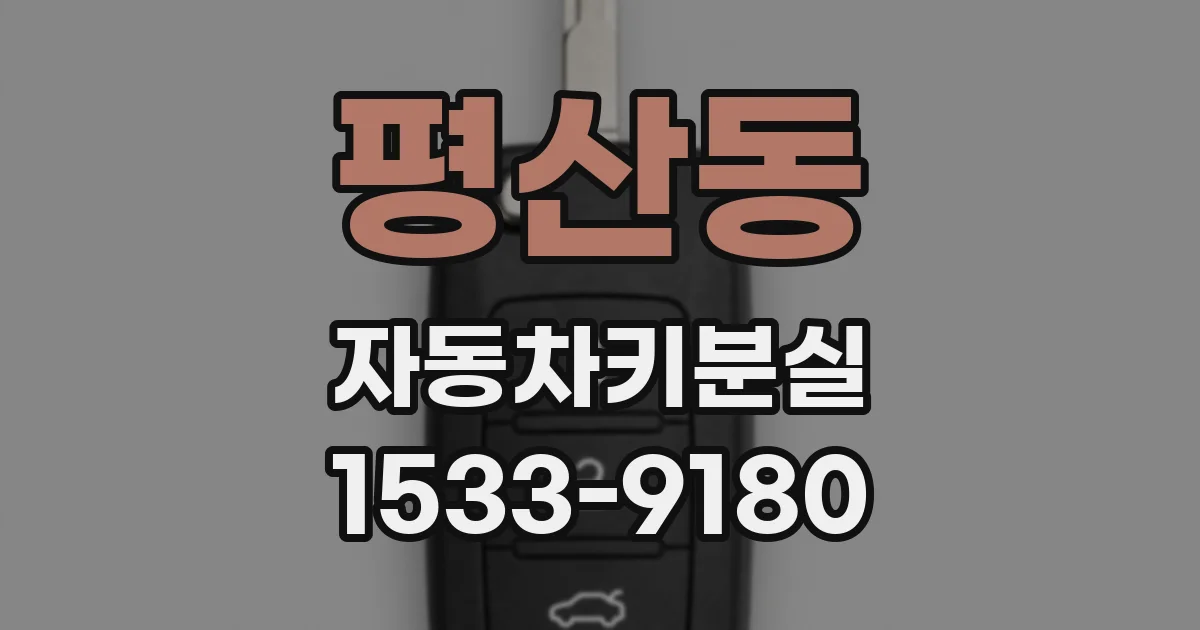 평산동 자동차키분실