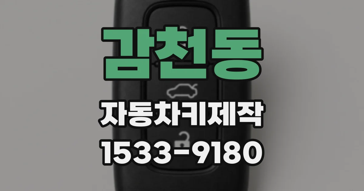 감천동 자동차키제작