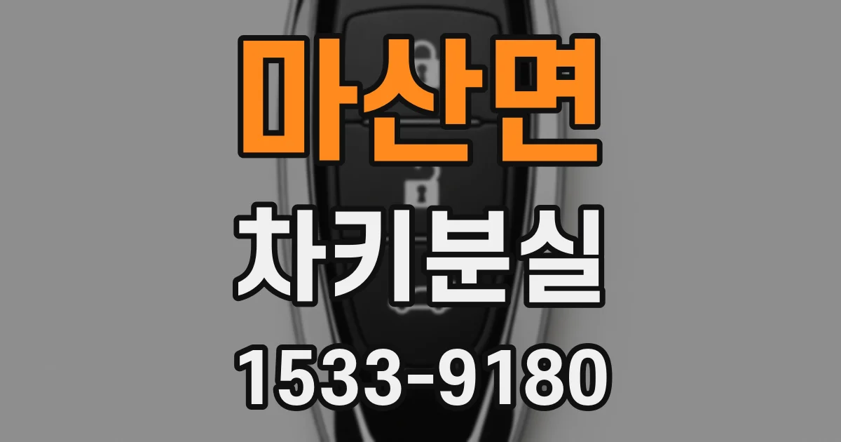 마산면 차키분실