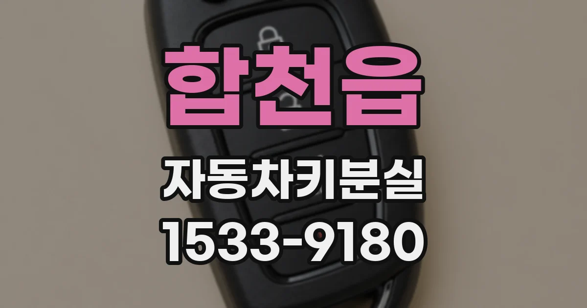 합천읍 자동차키분실