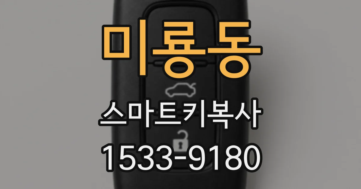 미룡동 스마트키복사